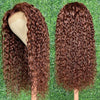 Our sexy 33B Dark Auburn Water Wave Front Wig in 13x4 Lace