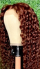 Our sexy 33B Dark Auburn Water Wave Front Wig in 13x4 Lace